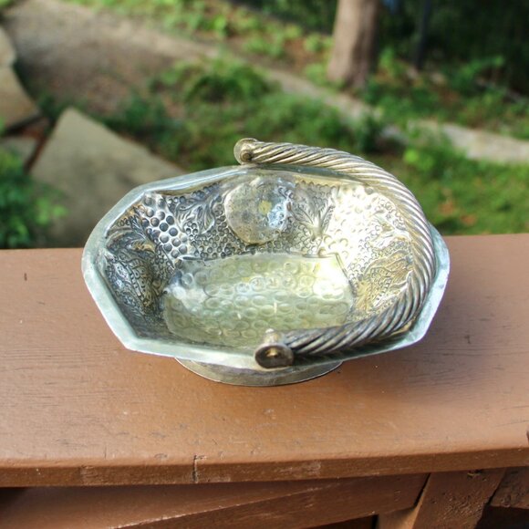 vintage Small silver plated dish with handle - Picture 6 of 8